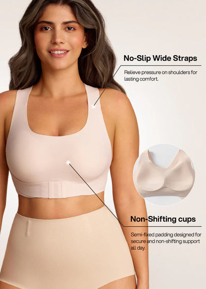 CurveBlend® Front Closure Cross-Back Wireless Posture Bra