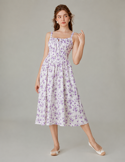 CurveBlend® Floral Corset Anti Tummy Dress