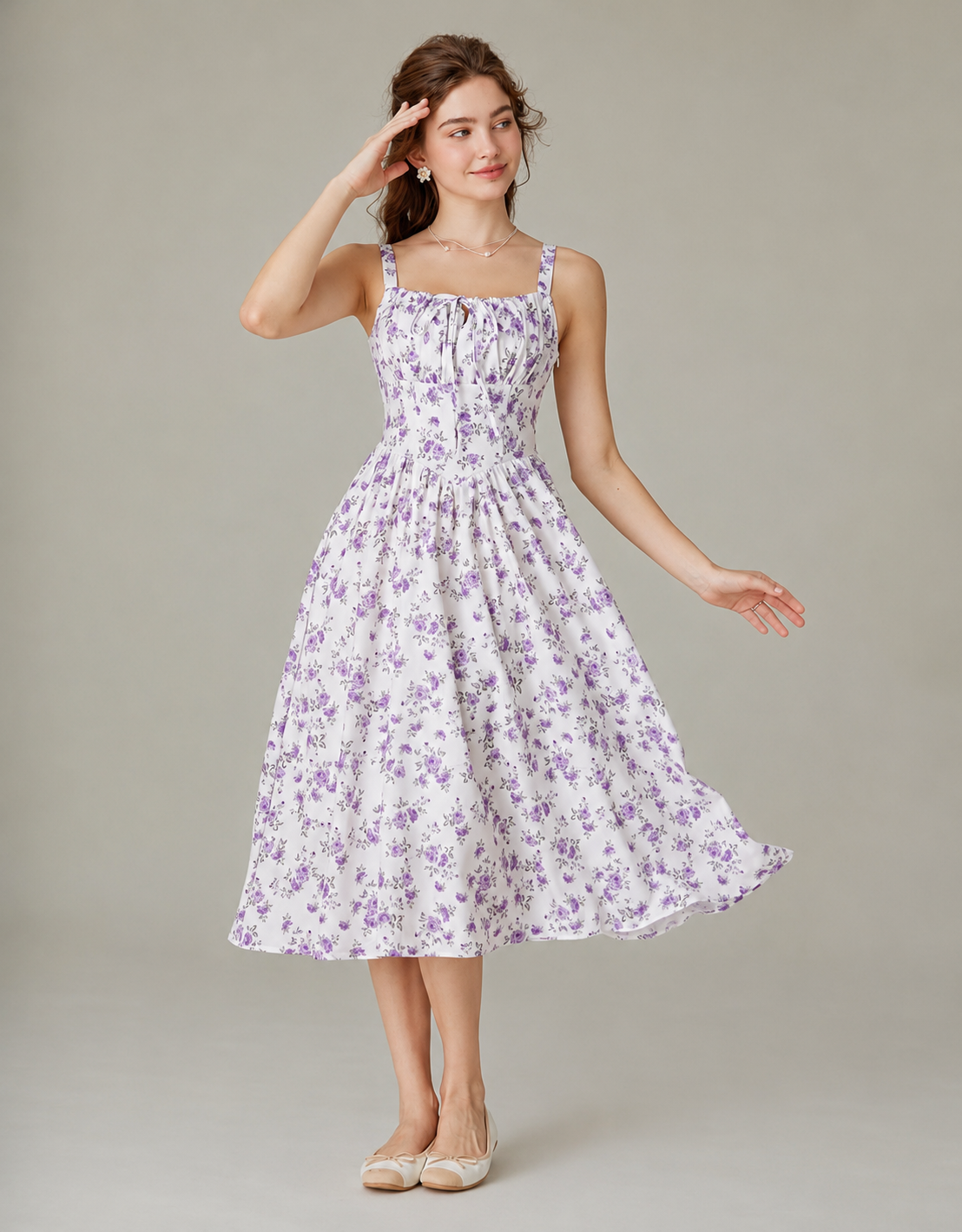CurveBlend® Floral Corset Anti Tummy Dress