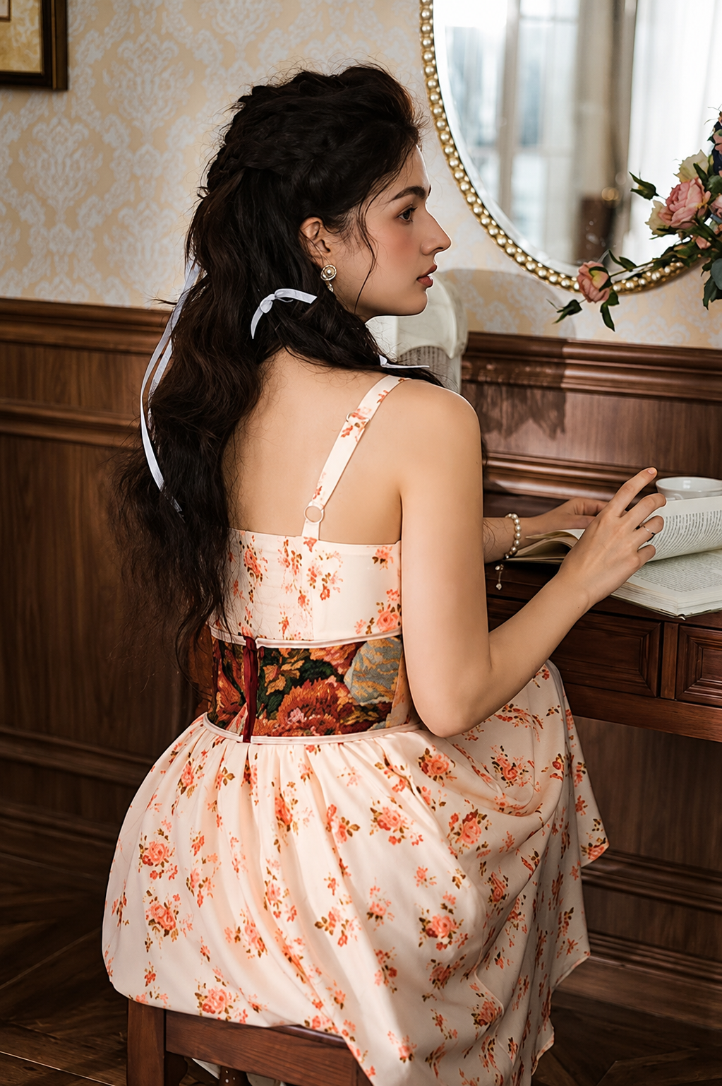 CurveBlend® Floral Corset Anti Tummy Dress