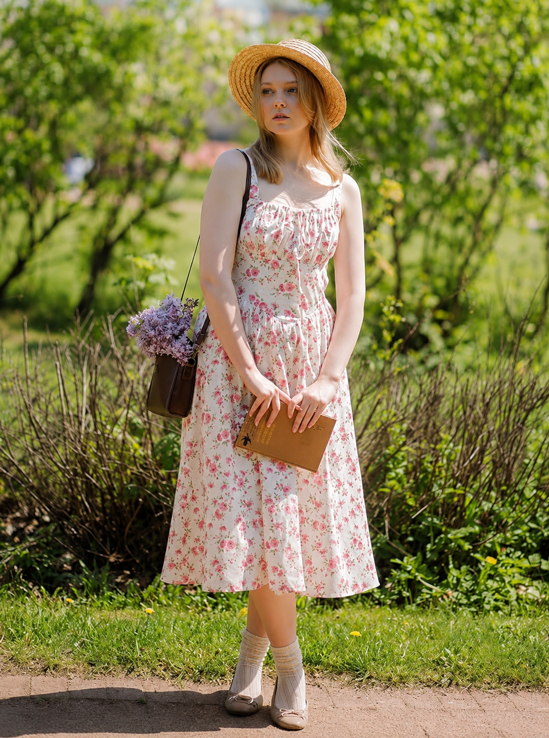 CurveBlend® Floral Corset Anti Tummy Dress