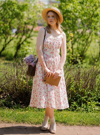 CurveBlend® Floral Corset Anti Tummy Dress