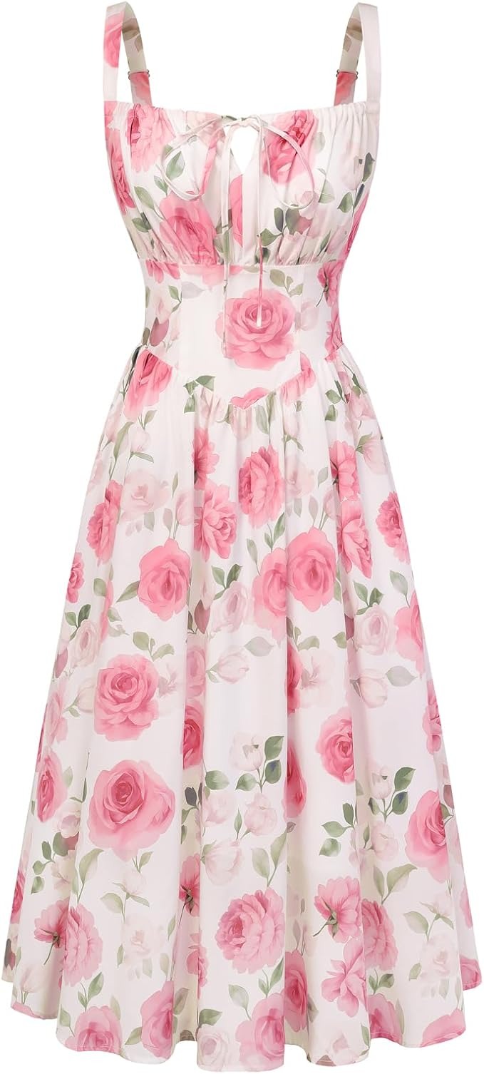 CurveBlend® Floral Corset Anti Tummy Dress