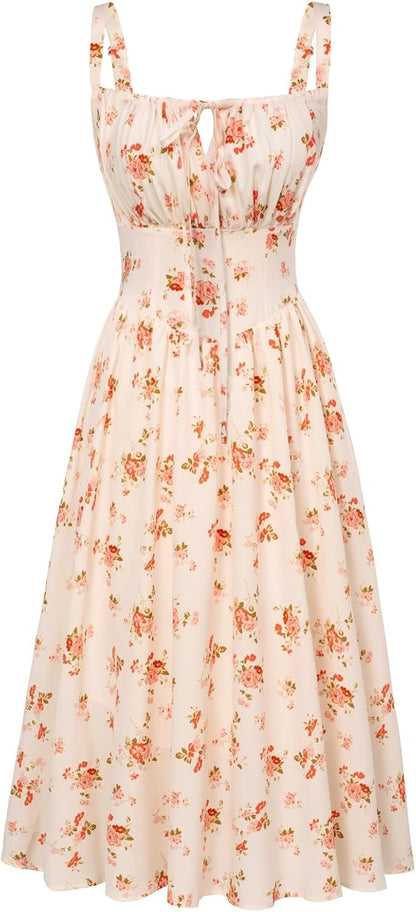 CurveBlend® Floral Corset Anti Tummy Dress