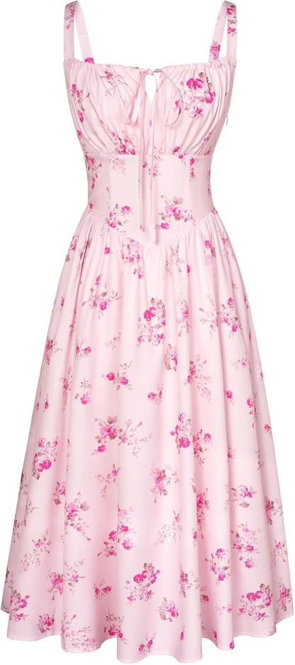 CurveBlend® Floral Corset Anti Tummy Dress