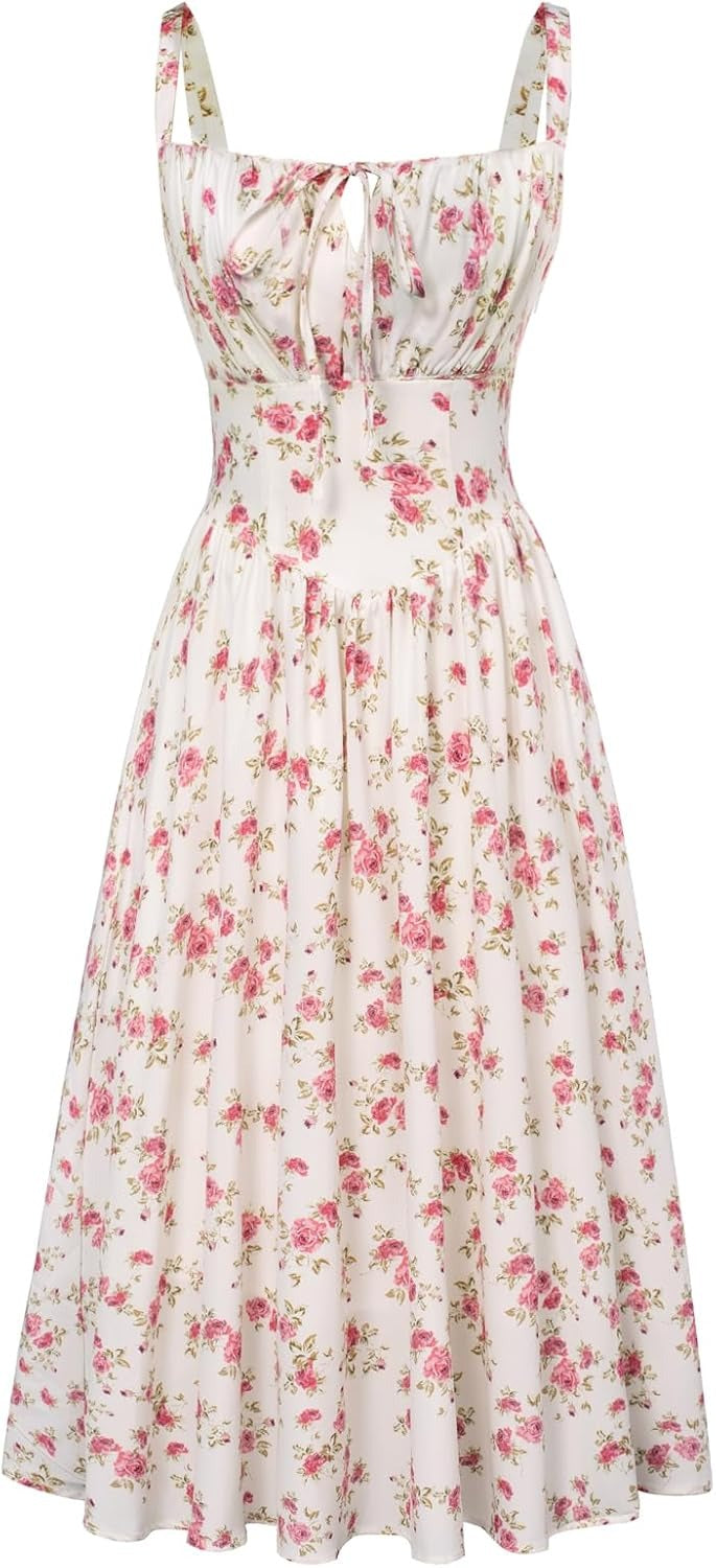 CurveBlend® Floral Corset Anti Tummy Dress