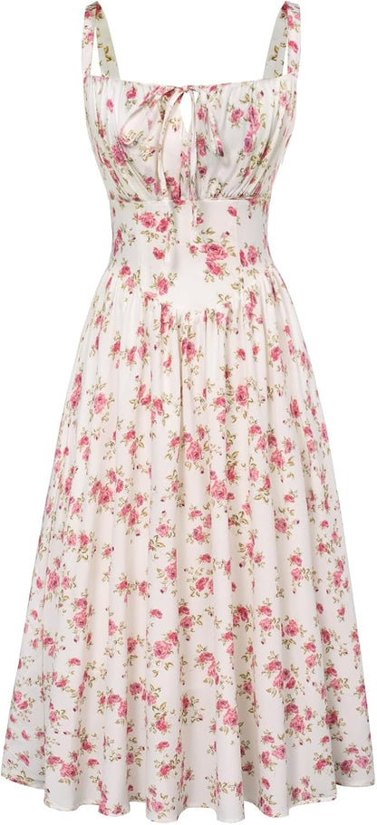 CurveBlend® Floral Corset Anti Tummy Dress